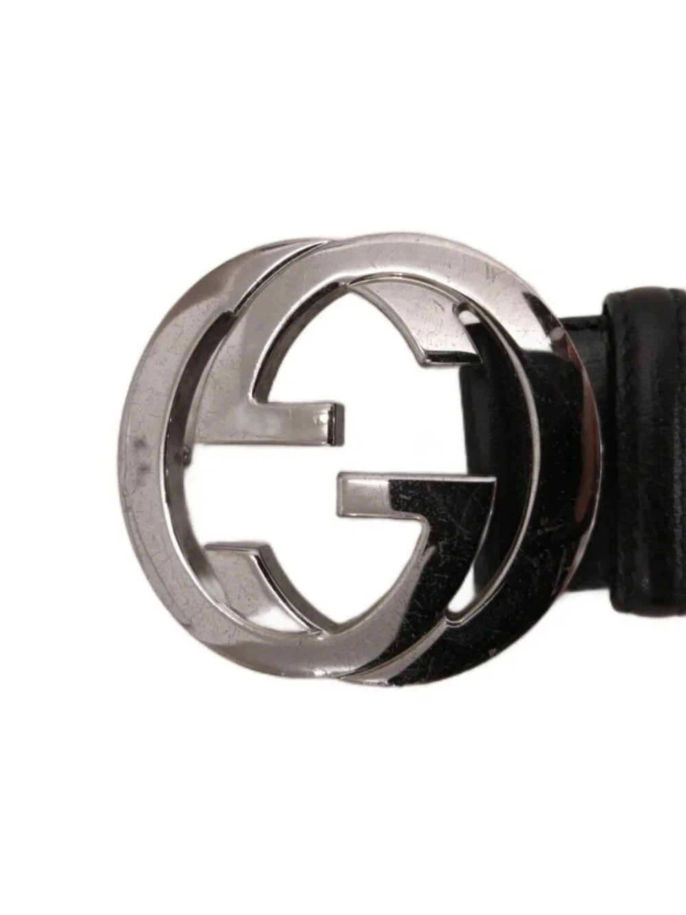 Gucci Sherry Line Interlocking G Buckle Belt Canvas Leather Red Green